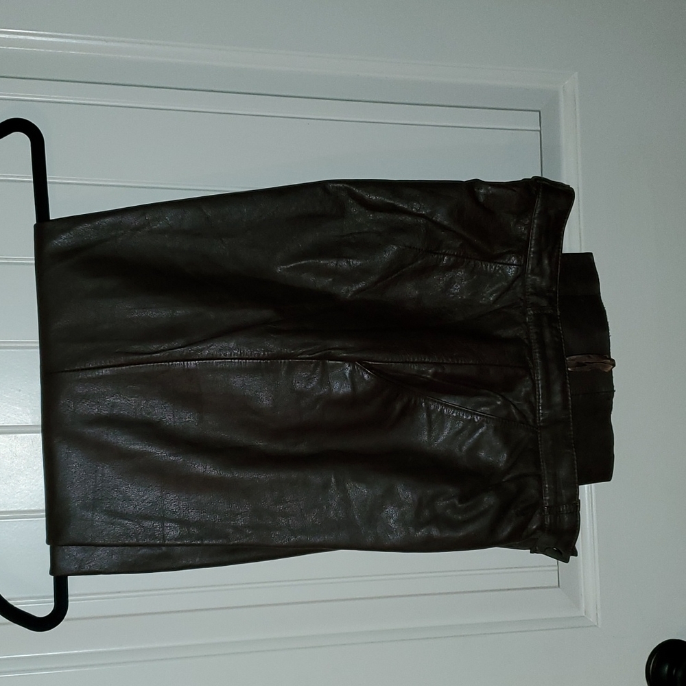 Arlando brown leather pants